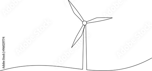 illustration wind power lineart