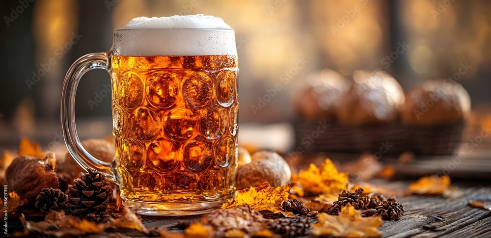 a glass of beer on a table. a glass of beer on a table.
