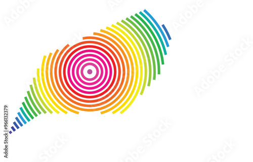 Symbol Map of the Territory Jervis Bay Territory (Australia) showing the territory with concentric circles in rainbow colors like a shooting target