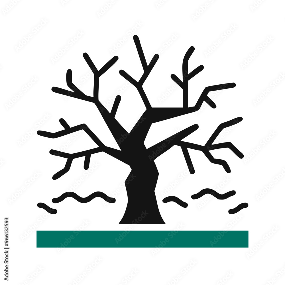 Leafless tree illustration with minimal design Leafless tree illustration with minimal design