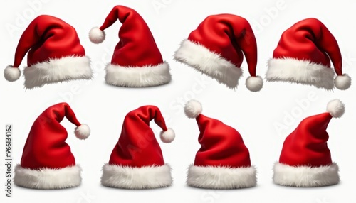 Christmas Santa hat isolated on a white background