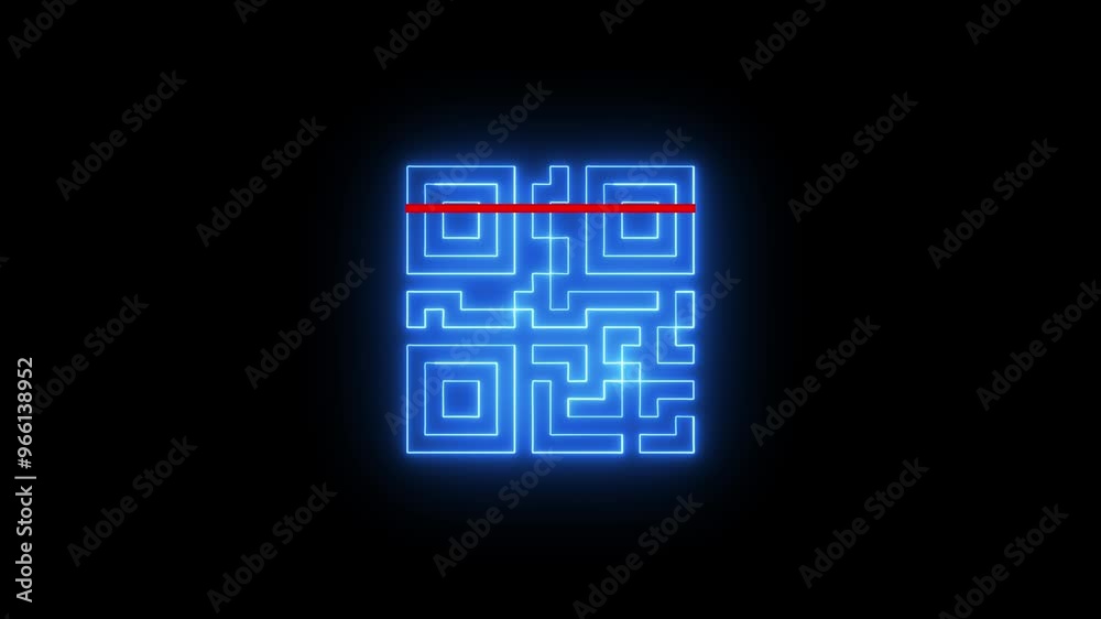 Glowing qr code scan animation with vibrant visuals and fluid transitions for enhanced usability. Glowing qr code scan animation with vibrant visuals and fluid transitions for enhanced usability.