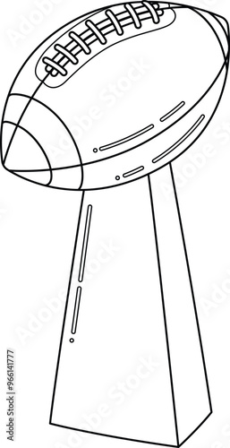 American Football Super Bowl Trophy Isolated 