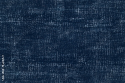 Dark blue cotton chambray textured fabric, resembling denim. The fabric has a subtle weave pattern, giving it a rich and deep appearance.