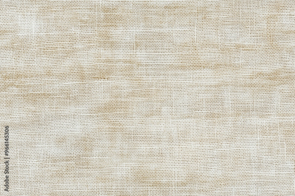 Texture of beige linen cotton cheesecloth fabric, showcasing its natural fibers and weave pattern. The fabric has a soft, rustic appearance, ideal for backgrounds or textile design. Texture of beige linen cotton cheesecloth fabric, showcasing its natural fibers and weave pattern. The fabric has a soft, rustic appearance, ideal for backgrounds or textile design.
