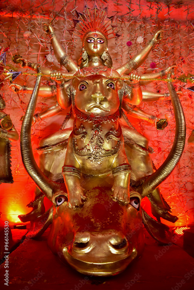 Fototapeta premium Goddess Durga images. Durga puja is the greatest festivals of Bengali. It is also celebrated as Navratri all over india . 