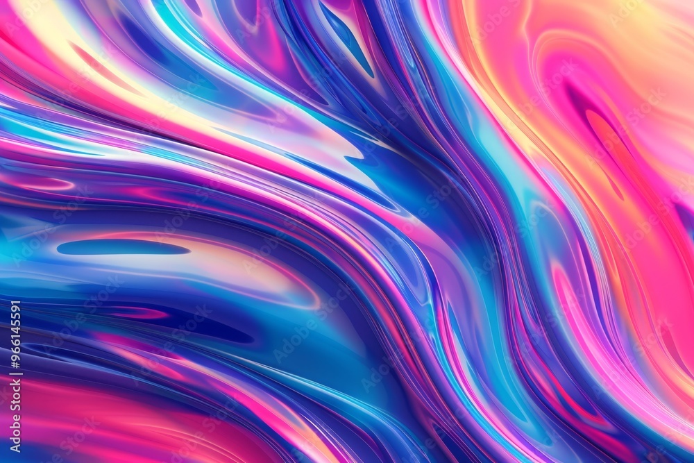 Fototapeta premium Flowing Neon Paint Pattern, Liquid Acrylic Flowing Texture Background, Fluid Colors Texture