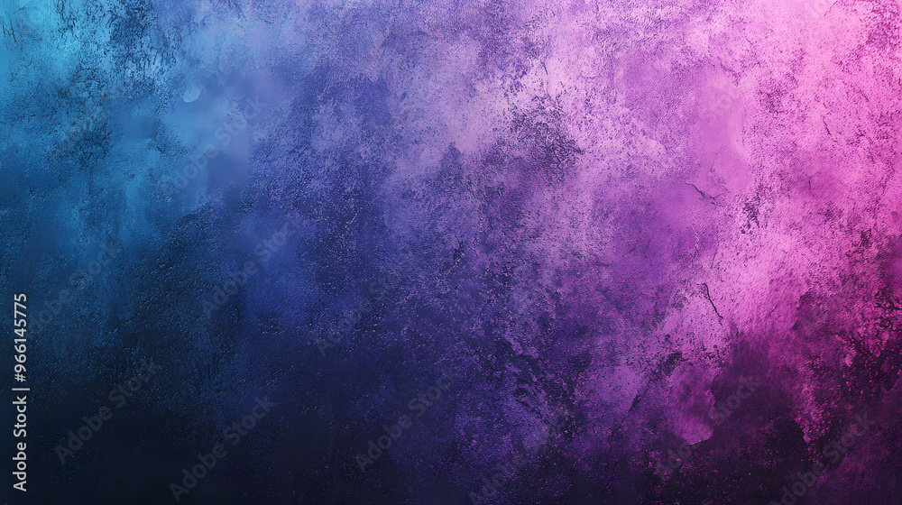Fototapeta premium Grainy background in blue purple, grunge texture noise gradient, abstract background for banner, poster, cover