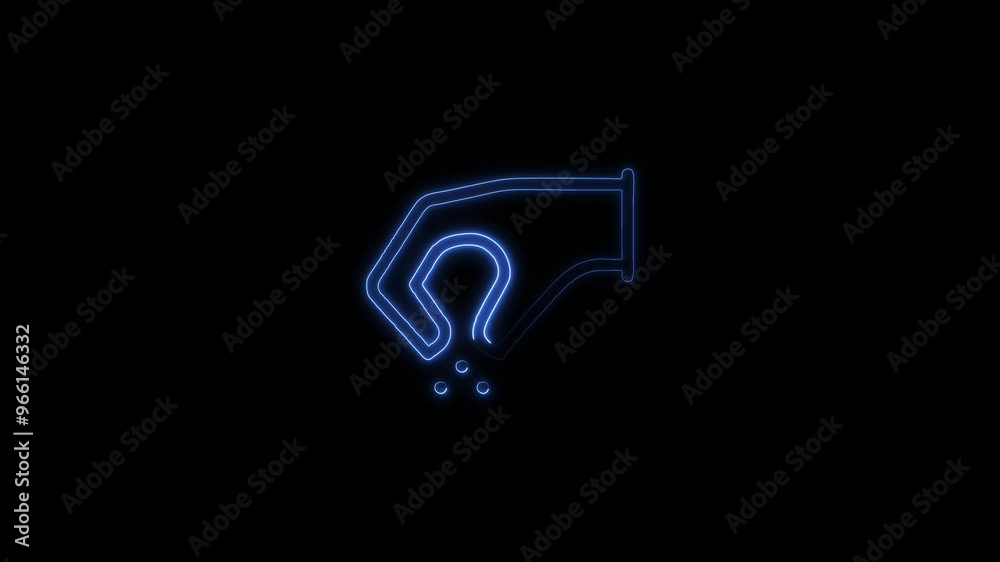 Glowing neon line Salt animated icon isolated on black background. HD Video motion graphic animation Glowing neon line Salt animated icon isolated on black background. HD Video motion graphic animation
