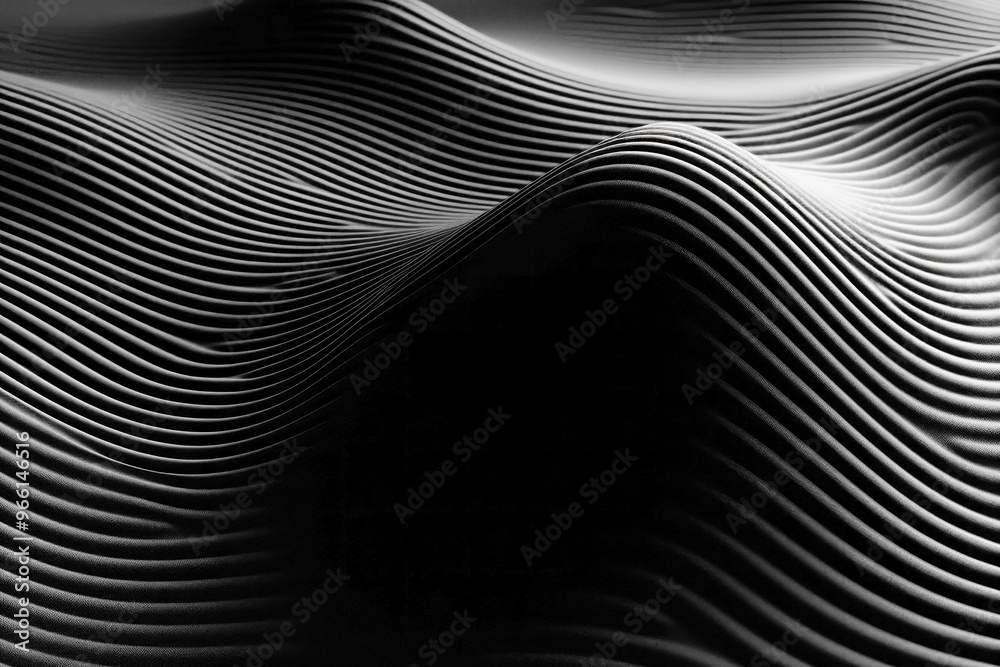 Naklejka premium Abstract dark wave pattern png overlay effect, transparent background