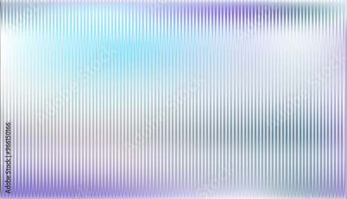 Vector ribbed glass texture background. Blue white grey purple ribbed glass. Mesh gradient. acrylic ribbed bath surface. Reeded glass background semitransparent overlay. Bath wall window