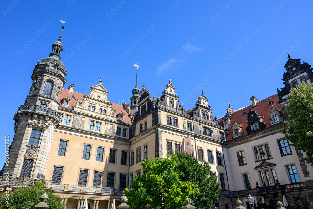 Obraz premium Dresden Castle or Royal Palace, former residence of the electors and kings of Saxony in old town of Dresden, Germany