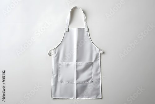 White apron mockup on white background