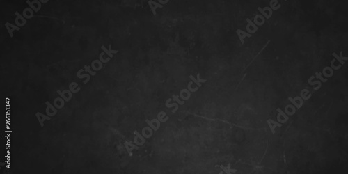 dark wall, black background, Close up of clean school horizontal chalkboard. Vector grungy texture with chalk rubbed out on black background, black leather, Dark gray background backdrop studio, wall.
