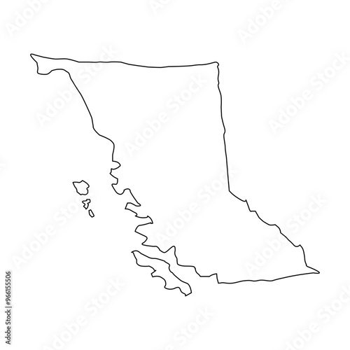 British Columbia outline map
