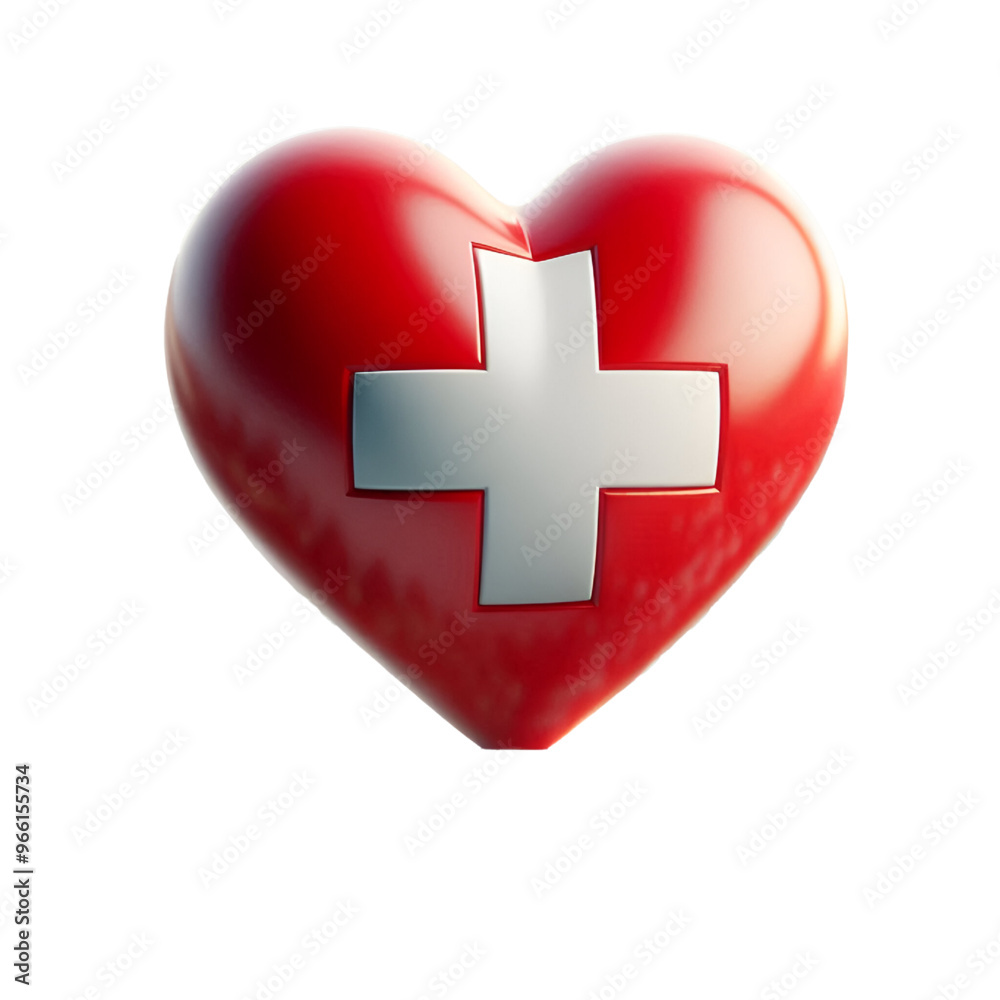 Obraz premium heart with flag