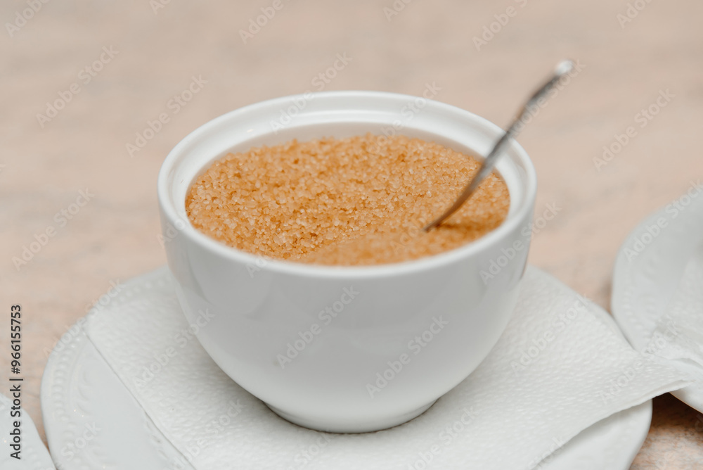 brown sugar in white cup brown sugar in white cup