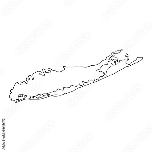 Long Island Outline Map