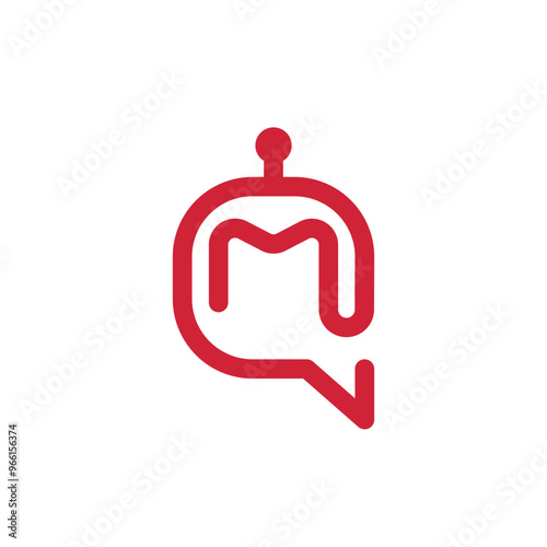 robot alphabet c m logo vector eps