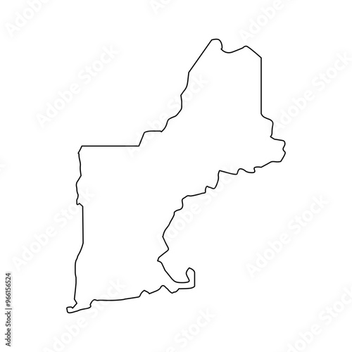 New England Outline Map