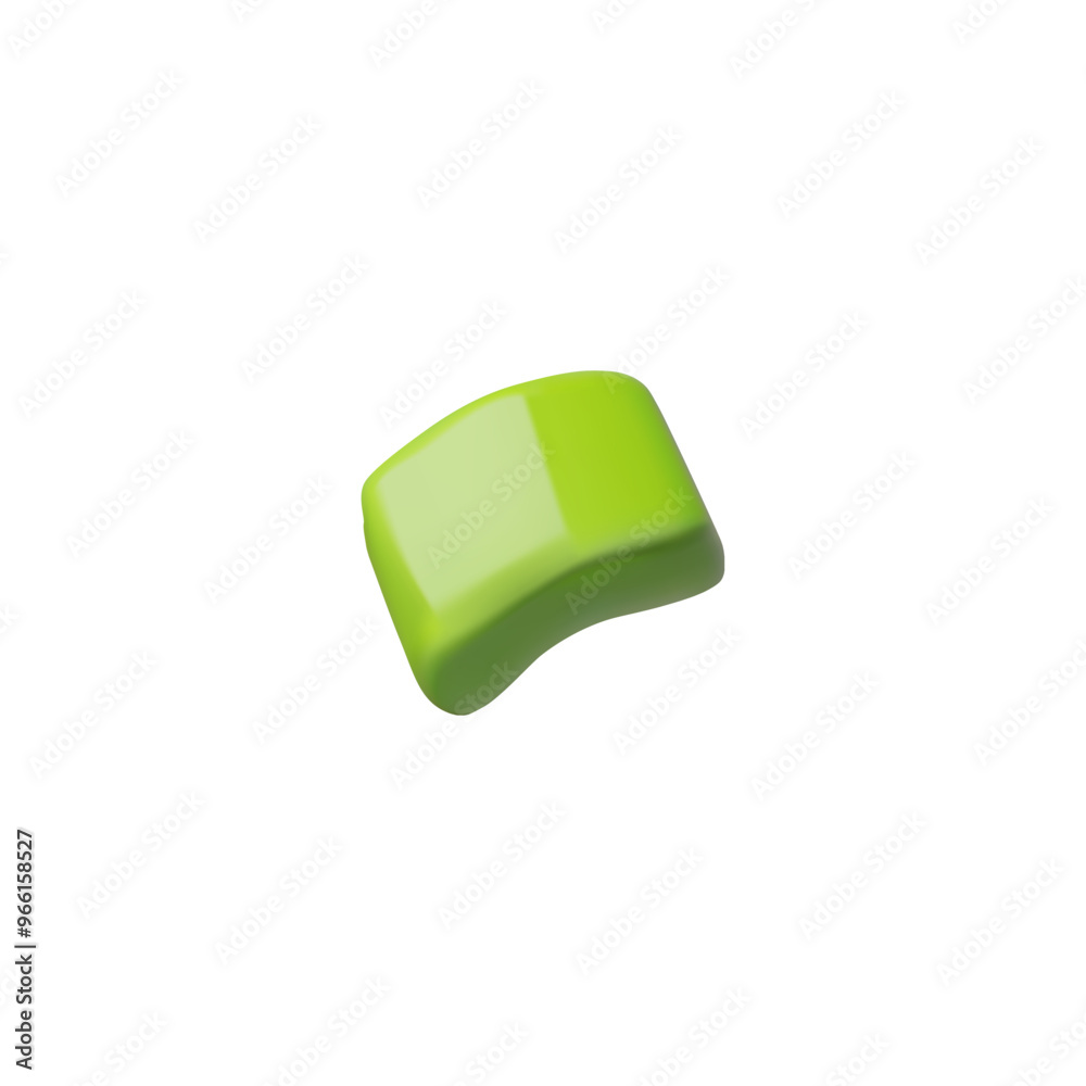 Vector 3d illustration with a cut piece of green onion stem. Vector 3d illustration with a cut piece of green onion stem.
