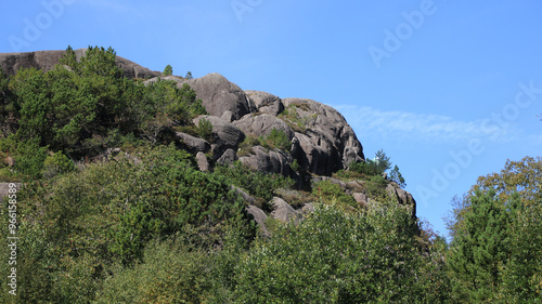 Unique anorthosite rock mountains in the magma geopark in Rogaland, Norway. photo