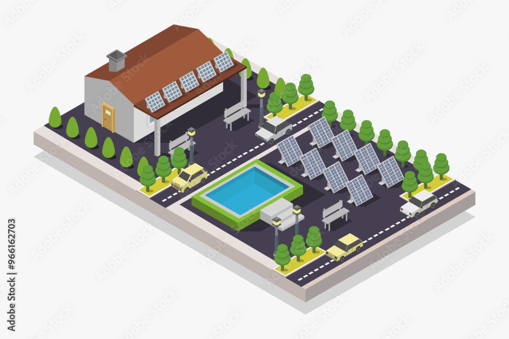 Green house isometric Green house isometric