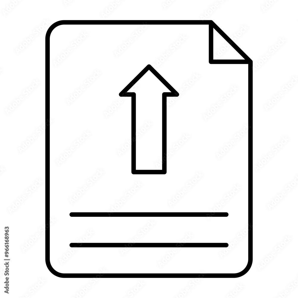 File Upload Vector Line Icon Design File Upload Vector Line Icon Design