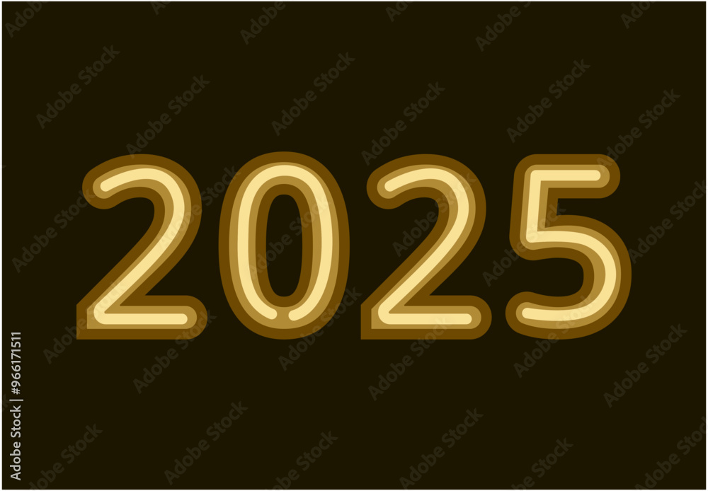 2025 Happy New Year 3D Realistic Brown Design Abstract Logo Symbol Vector Illustration 2025 Happy New Year 3D Realistic Brown Design Abstract Logo Symbol Vector Illustration