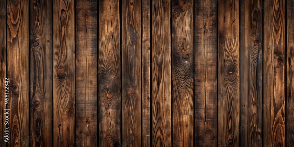 Naklejka premium Dark, rustic wood paneling seamless texture background for design projects