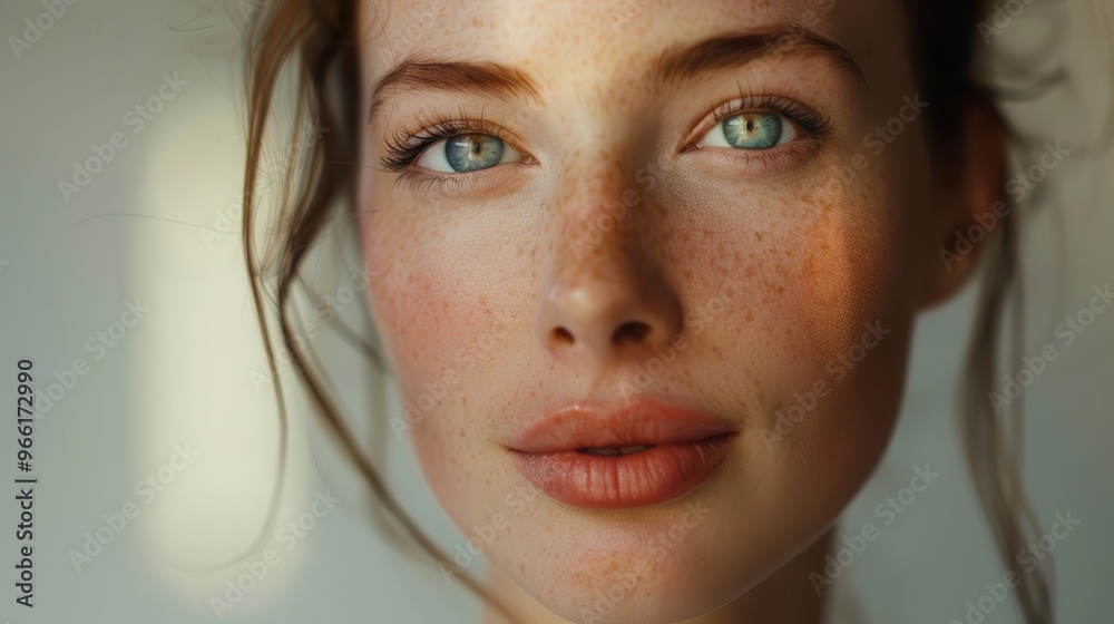 radiant portrait of a caucasian woman with flawless glowing skin embodying beauty and skincare perfection radiant portrait of a caucasian woman with flawless glowing skin embodying beauty and skincare perfection