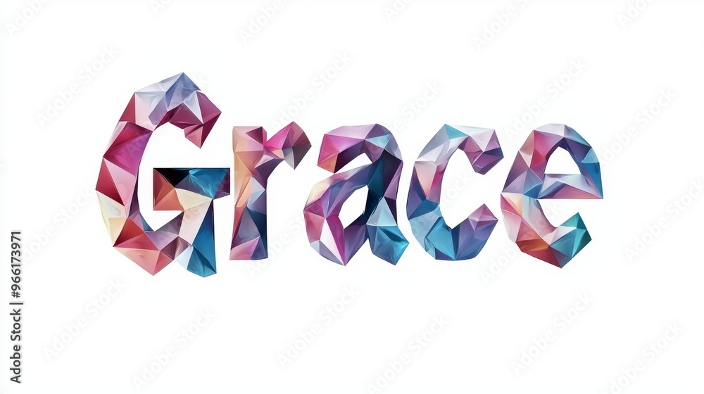 Fototapeta premium Personalized postcard perfect for decor created in Low-Poly Art.