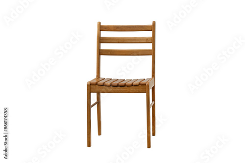 wooden chair isolated on white background