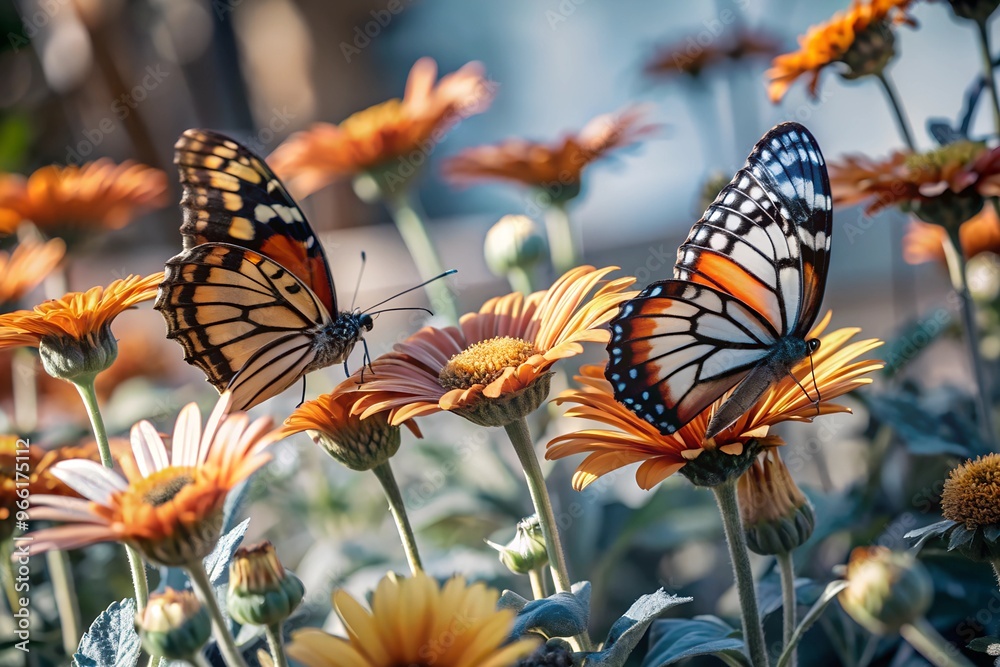 Butterflies in a Garden Butterflies in a Garden