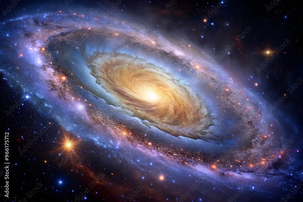Stunning Galaxy with Stars and Nebulae Stunning Galaxy with Stars and Nebulae