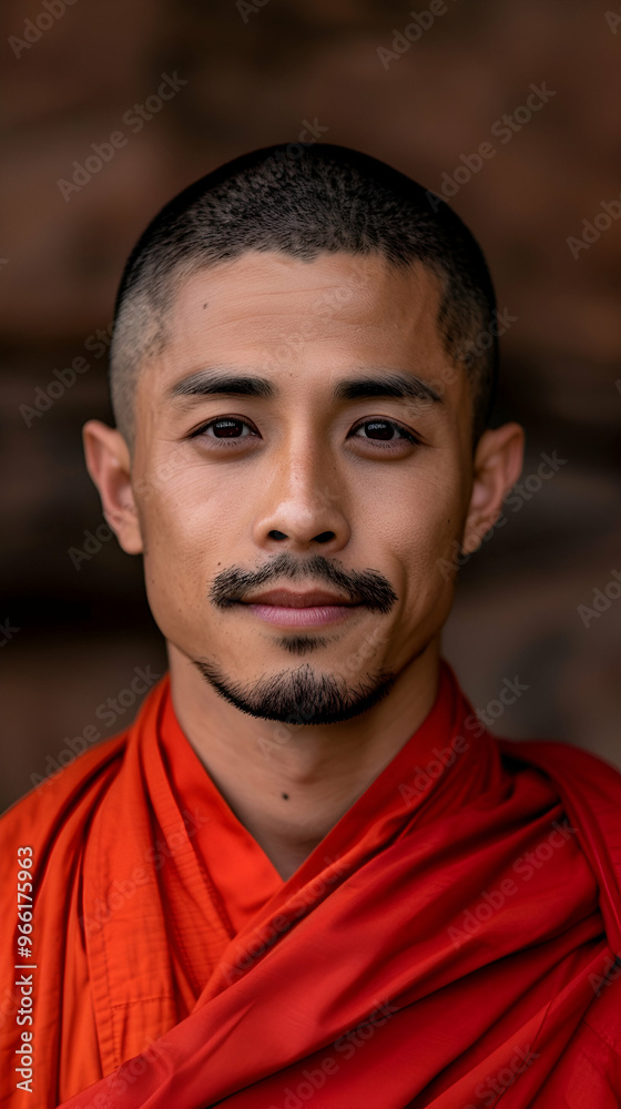 Portrait Handsome Years Old Buddhist Monk Portrait Handsome Years Old Buddhist Monk