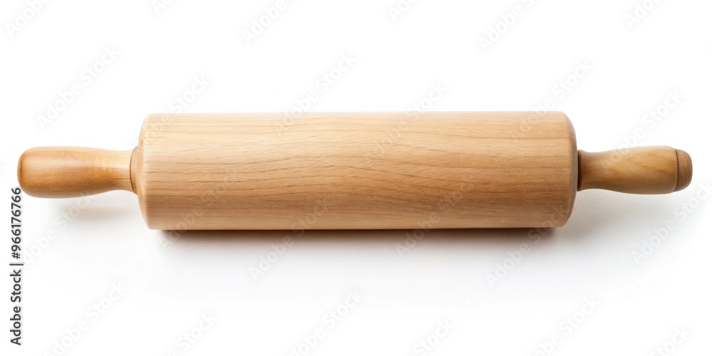A close-up stock photo of a wooden rolling pin used for rolling dough for various cooking dishes A close-up stock photo of a wooden rolling pin used for rolling dough for various cooking dishes