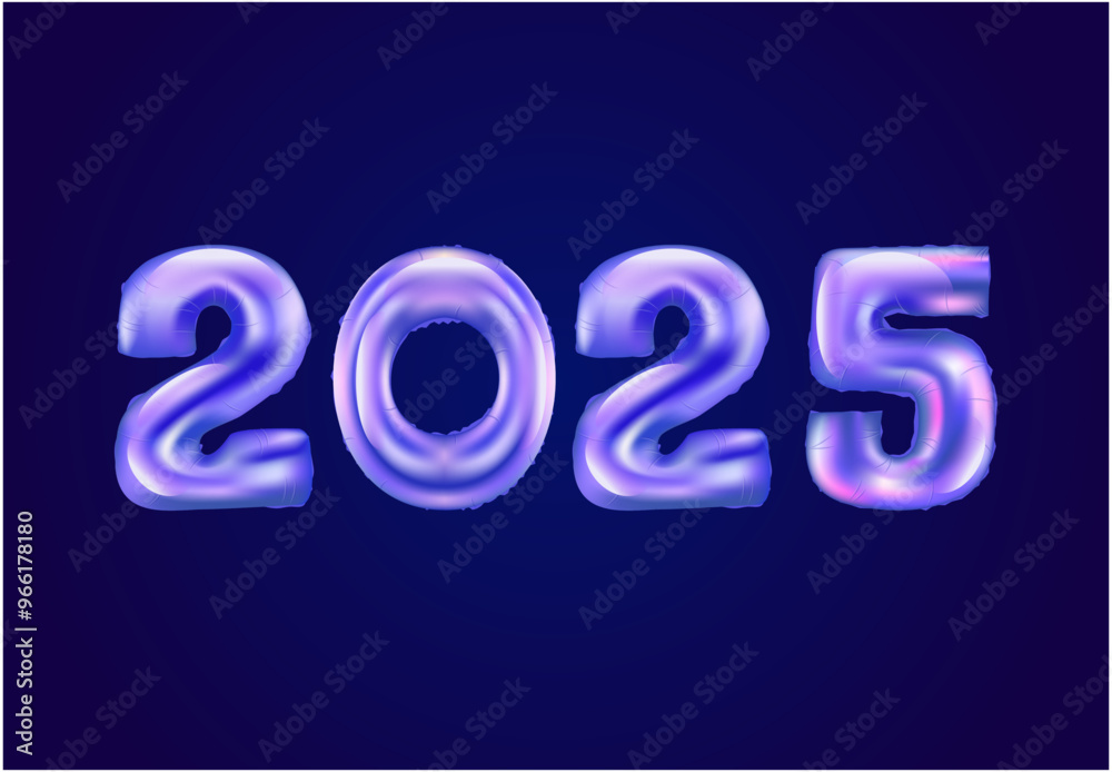 2025 Happy New Year Foil Helium Balloons Typography Blue Design Abstract Logo Symbol Vector Illustration 2025 Happy New Year Foil Helium Balloons Typography Blue Design Abstract Logo Symbol Vector Illustration