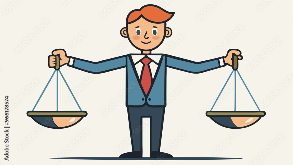 Principles and business ethic to do right things, social responsibility or integrity to earn trust, balance and justice for leadership concept, confident businessman leader lift balance ethical scale. Principles and business ethic to do right things, social responsibility or integrity to earn trust, balance and justice for leadership concept, confident businessman leader lift balance ethical scale.