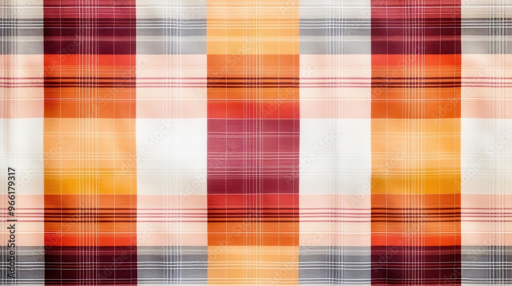 A cozy plaid pattern in traditional Thanksgiving colors like burnt orange, deep red, and mustard yellow, reminiscent of fall blankets and festive tablecloths A cozy plaid pattern in traditional Thanksgiving colors like burnt orange, deep red, and mustard yellow, reminiscent of fall blankets and festive tablecloths