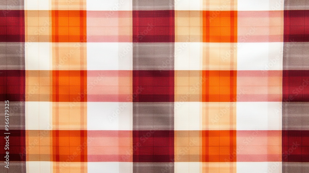 A cozy plaid pattern in traditional Thanksgiving colors like burnt orange, deep red, and mustard yellow, reminiscent of fall blankets and festive tablecloths A cozy plaid pattern in traditional Thanksgiving colors like burnt orange, deep red, and mustard yellow, reminiscent of fall blankets and festive tablecloths