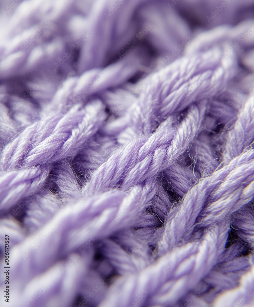 Stockinette Stitch close-up fabric texture, soft lavender cotton yarn Stockinette Stitch close-up fabric texture, soft lavender cotton yarn