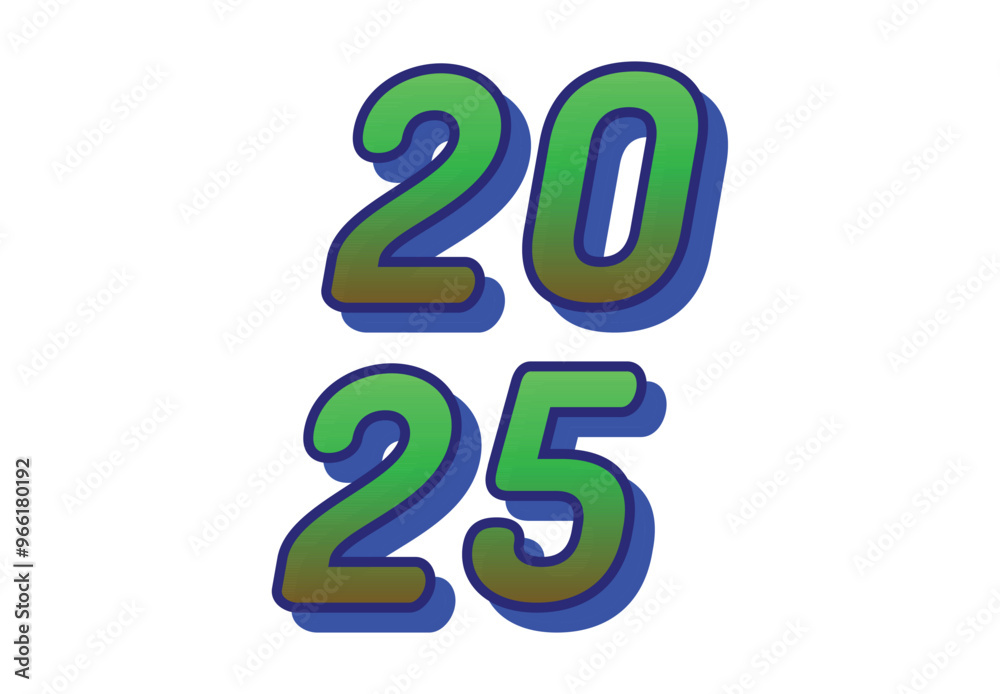 2025 Happy New Year Design Realistic Decoration Abstract Logo Symbol Vector Illustration 2025 Happy New Year Design Realistic Decoration Abstract Logo Symbol Vector Illustration