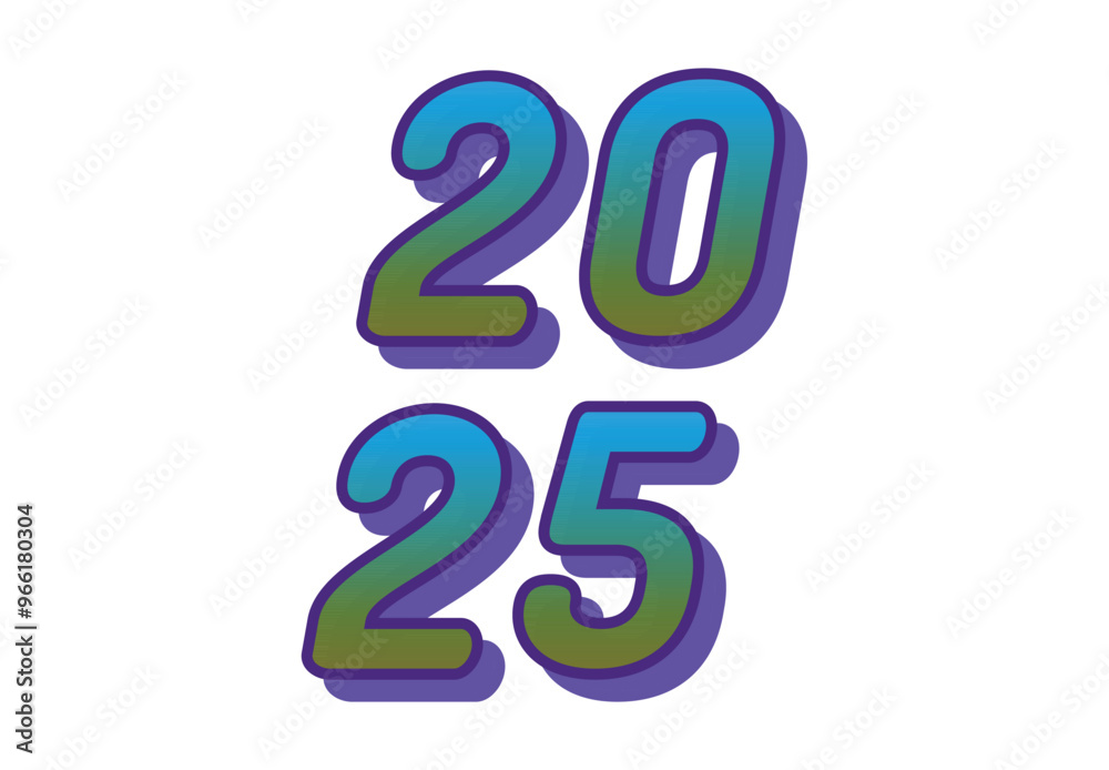 2025 Happy New Year Design Purple Realistic Decoration Abstract Logo Symbol Vector Illustration 2025 Happy New Year Design Purple Realistic Decoration Abstract Logo Symbol Vector Illustration