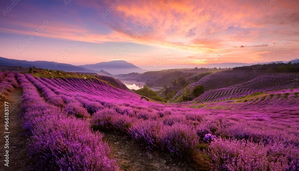 lavender field at sunset lavender field at sunset