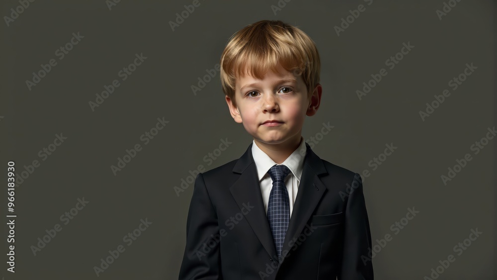 Confident Young Boy in Suit Confident Young Boy in Suit