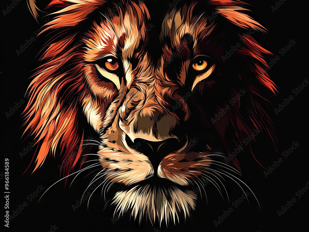 Fototapeta premium Lion headshot