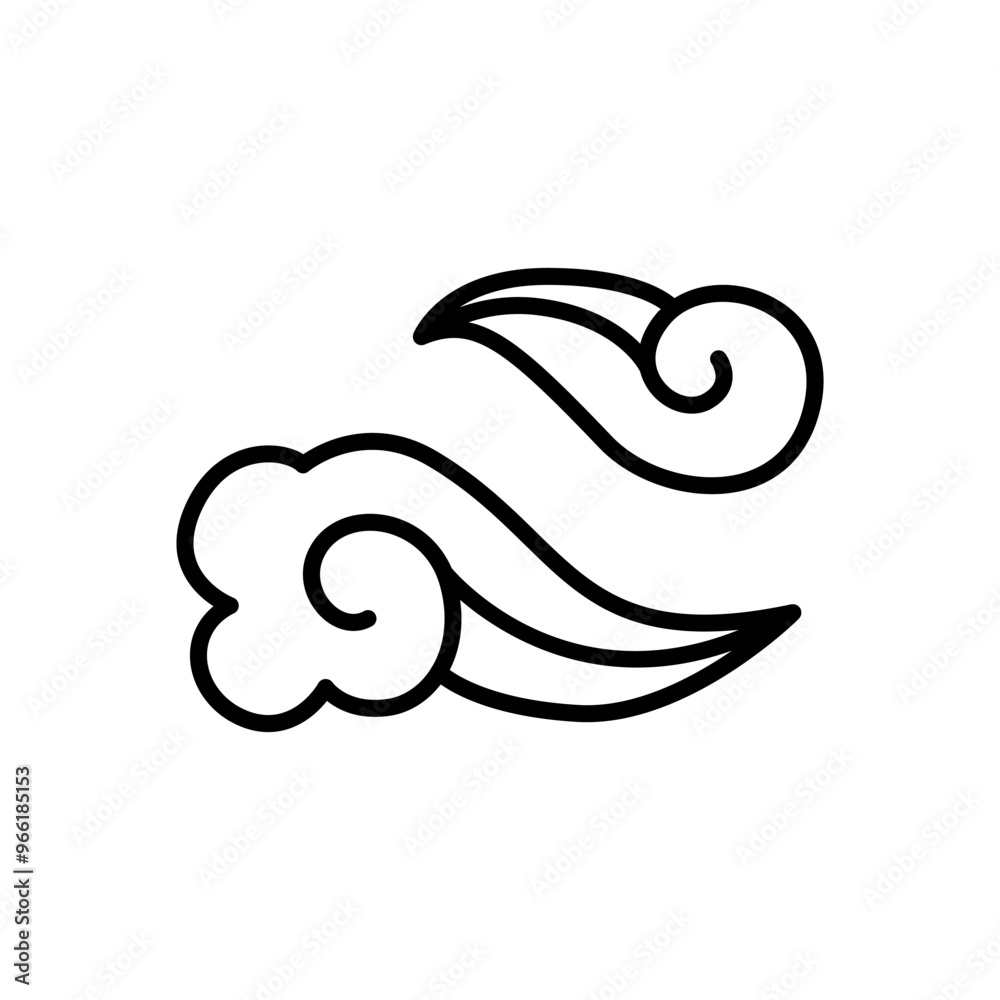 Cloud icon chinese style Cloud icon chinese style