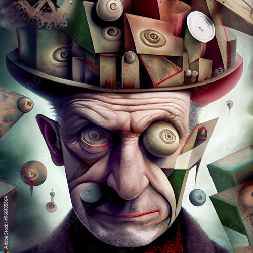 Abstract illustration of madness