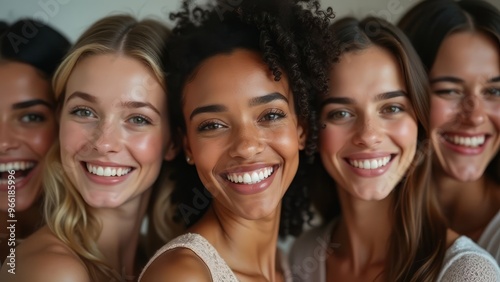 Diverse Beauty Smiles Together